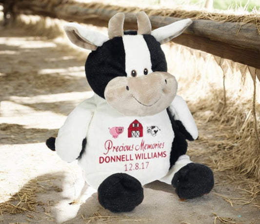 Country Cow Memorial Stuffed Animal-Urn