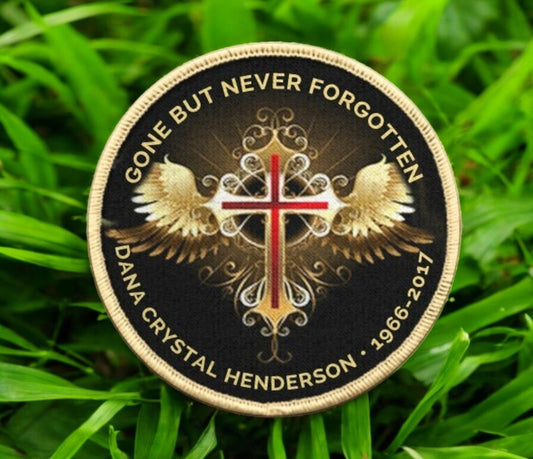 Cross With Wings Memorial Patch - The Funeral Program Site