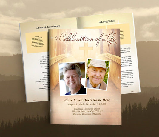 Crossing Funeral Booklet Template - The Funeral Program Site