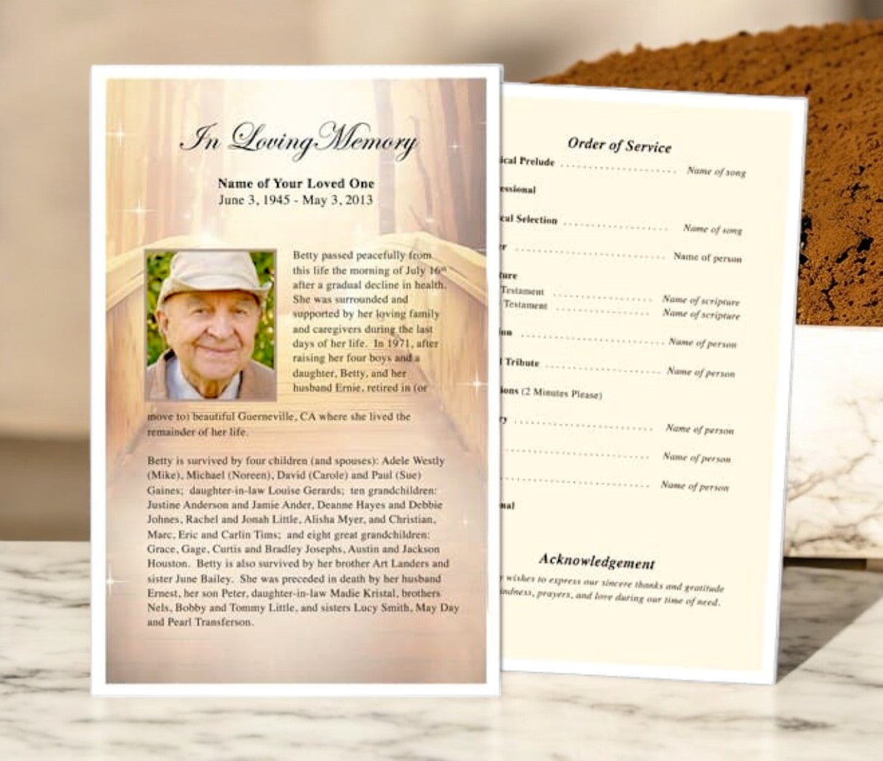 Crossing Funeral Flyer Template - The Funeral Program Site