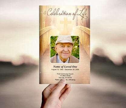 Crossing Funeral Program Template - The Funeral Program Site