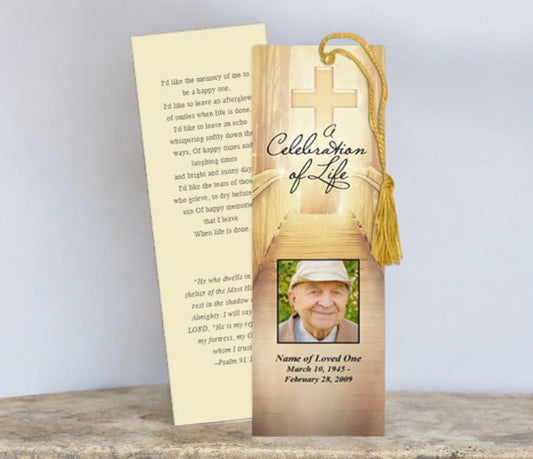 Crossing Memorial Bookmark Template - The Funeral Program Site