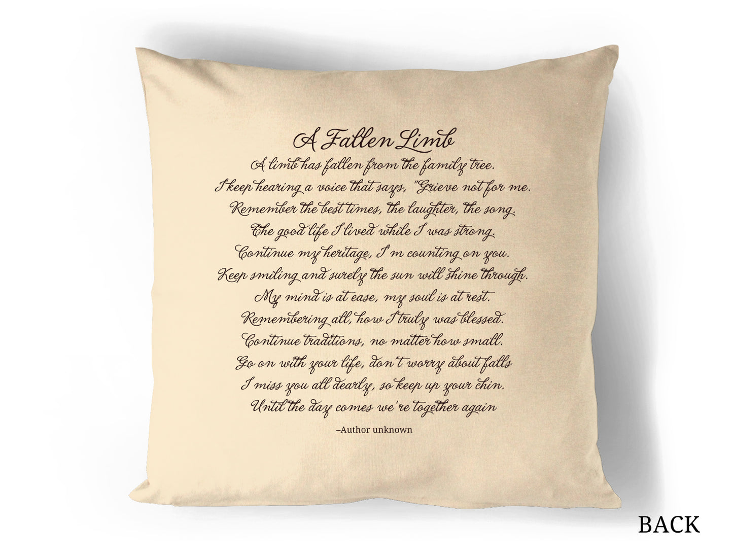 Crossing In Loving Memory Memorial Pillow