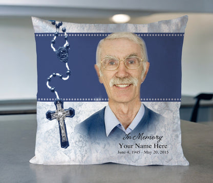 Crucifix In Loving Memory Memorial Pillow