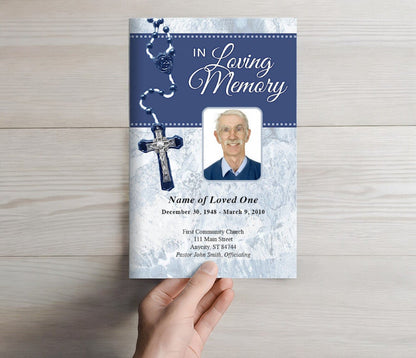 Crucifix Funeral Program Template - The Funeral Program Site