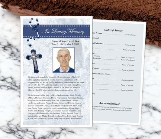 Crucifix Funeral Flyer Template