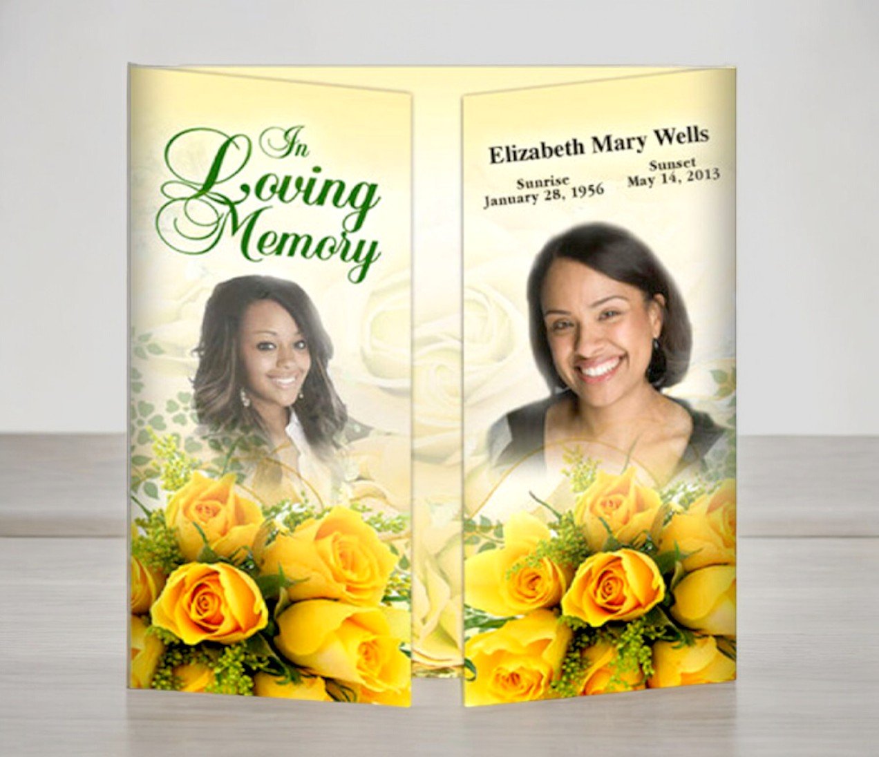 Custom Cover Gatefold Funeral Program Template - The Funeral Program Site