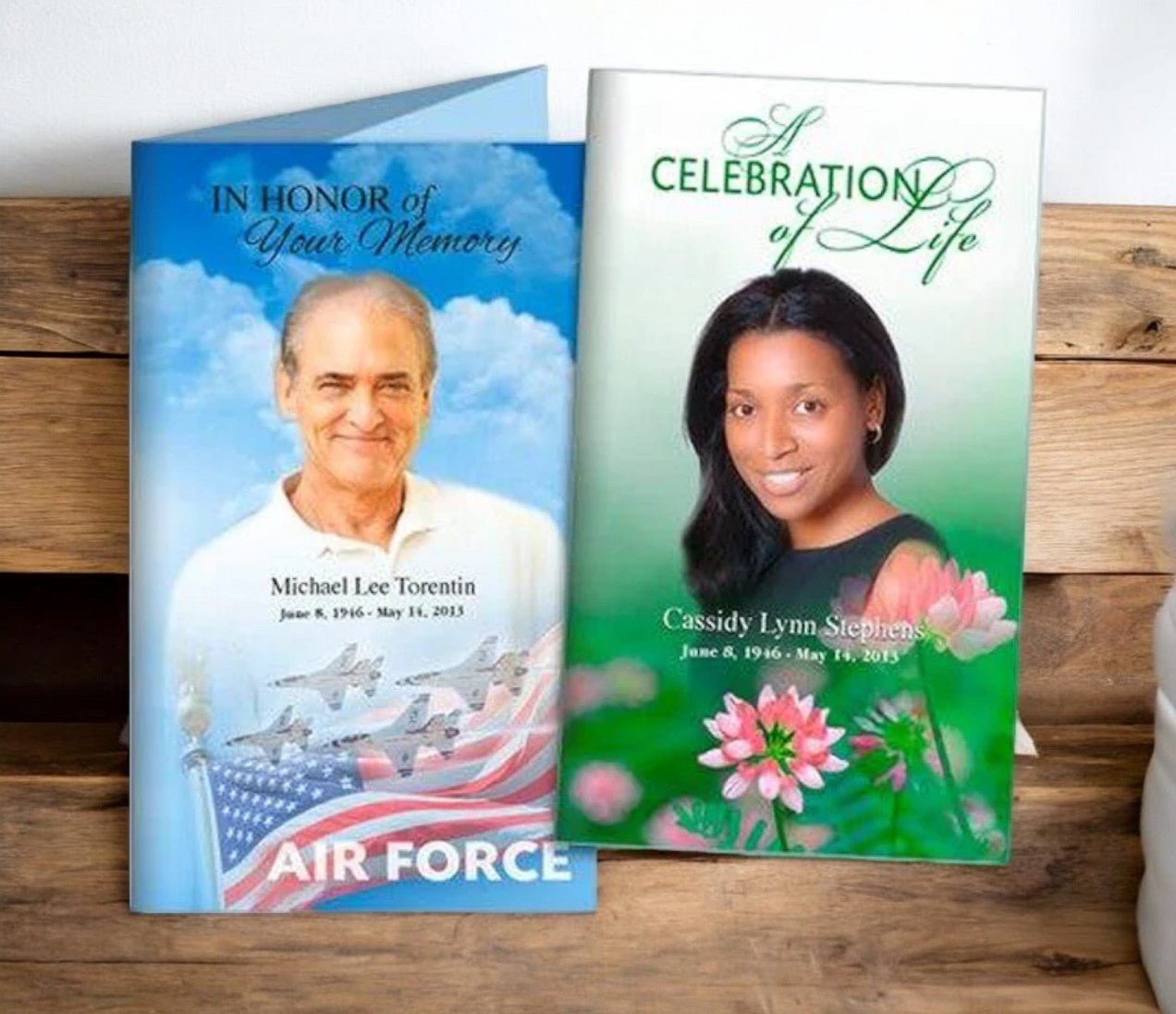 Custom Funeral Program Cover Brochure Template - The Funeral Program Site