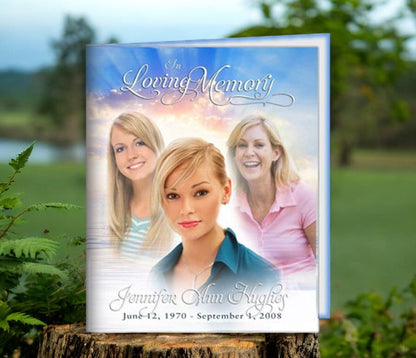 Custom Funeral Program Cover Center Fold Template - The Funeral Program Site