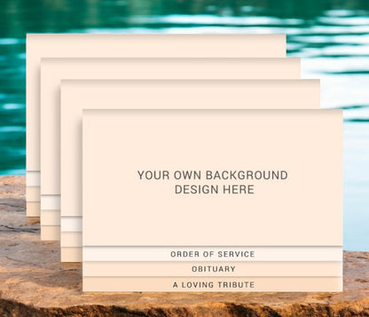 Your Background 8-Sided Graduated Bottom Program Design & Print (Pack of 50)