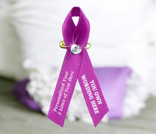 Customize Your Own 1 Color Awareness Ribbon - Pack of 10 - The Funeral Program Site