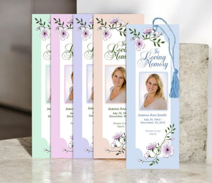 You Design Memorial Bookmark Done For You Printing Service (Pack of 50)