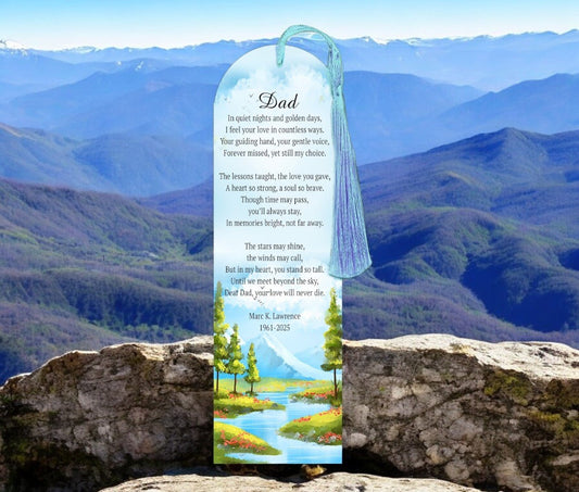 Dad Poem Aluminum Memorial Bookbook - The Funeral Program Site