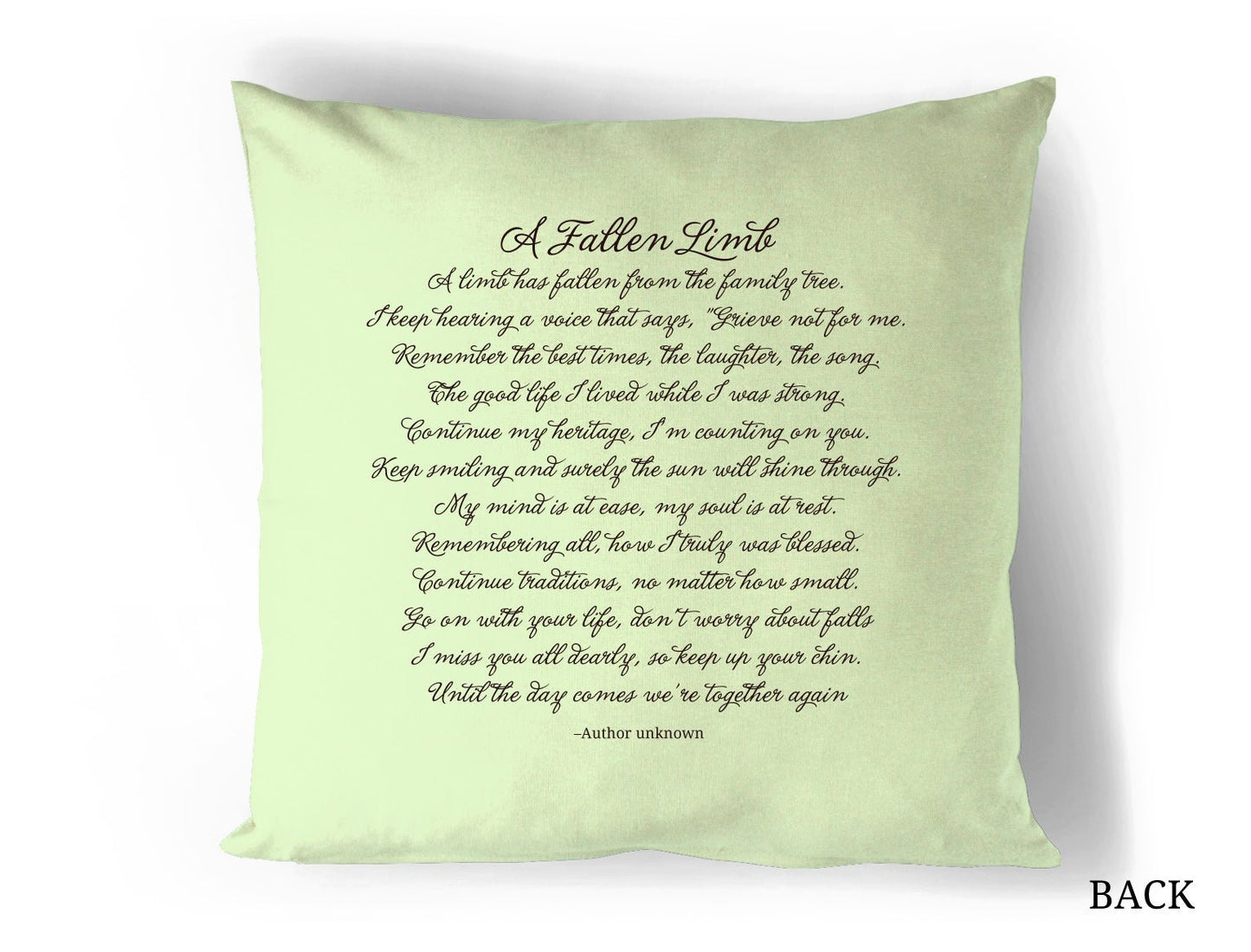 Daffodils In Loving Memory Memorial Pillow - The Funeral Program Site