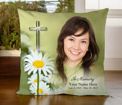 Daisy In Loving Memory Memorial Pillow