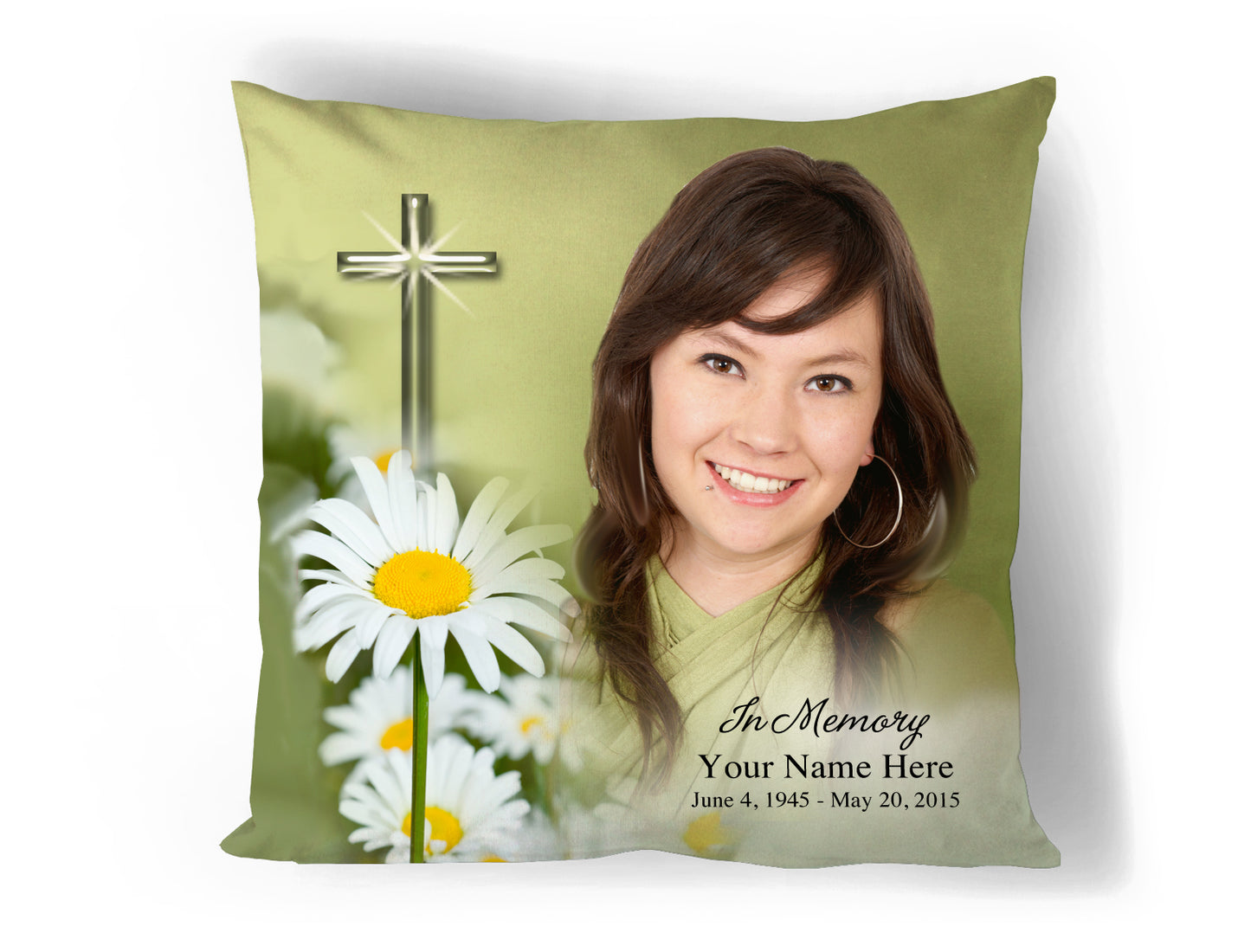 Daisy In Loving Memory Memorial Pillow