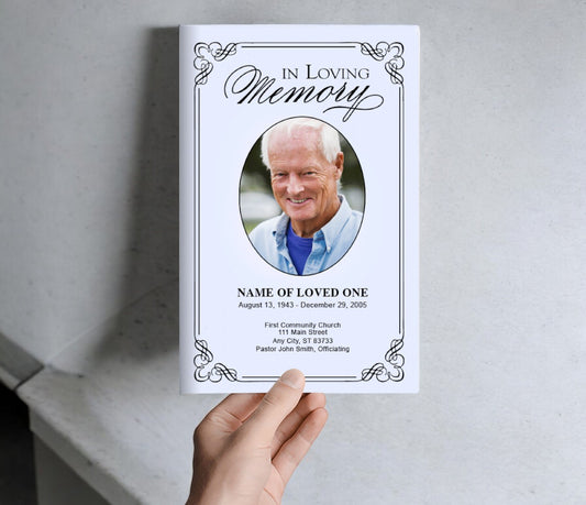 Dallas Funeral Program Template