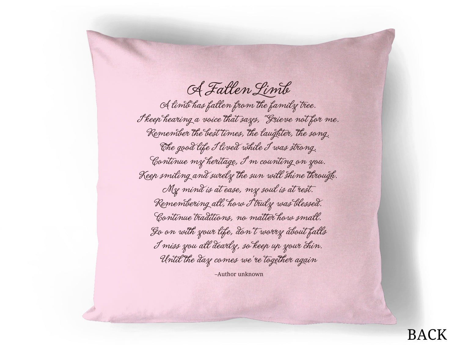 Darling In Loving Memory Memorial Pillow - The Funeral Program Site