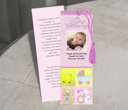 Darling Memorial Bookmark Template - The Funeral Program Site