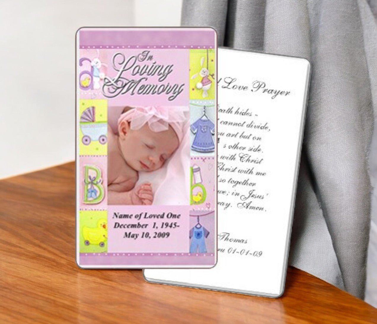 Darling Prayer Card Template - The Funeral Program Site