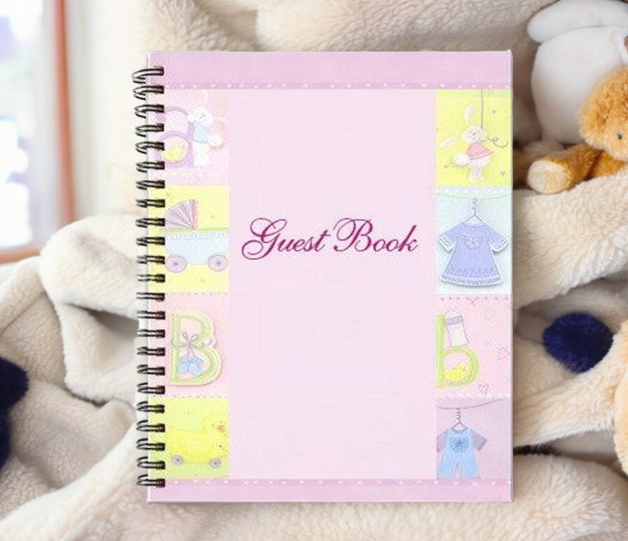 Darling Spiral Wire Bind Memorial Funeral Guest Book