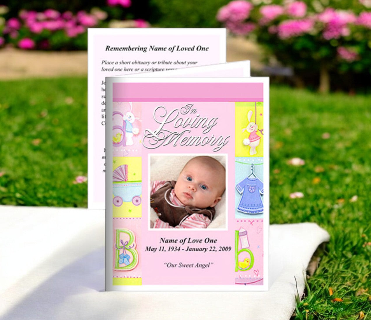 Darling Small Memorial Card Template