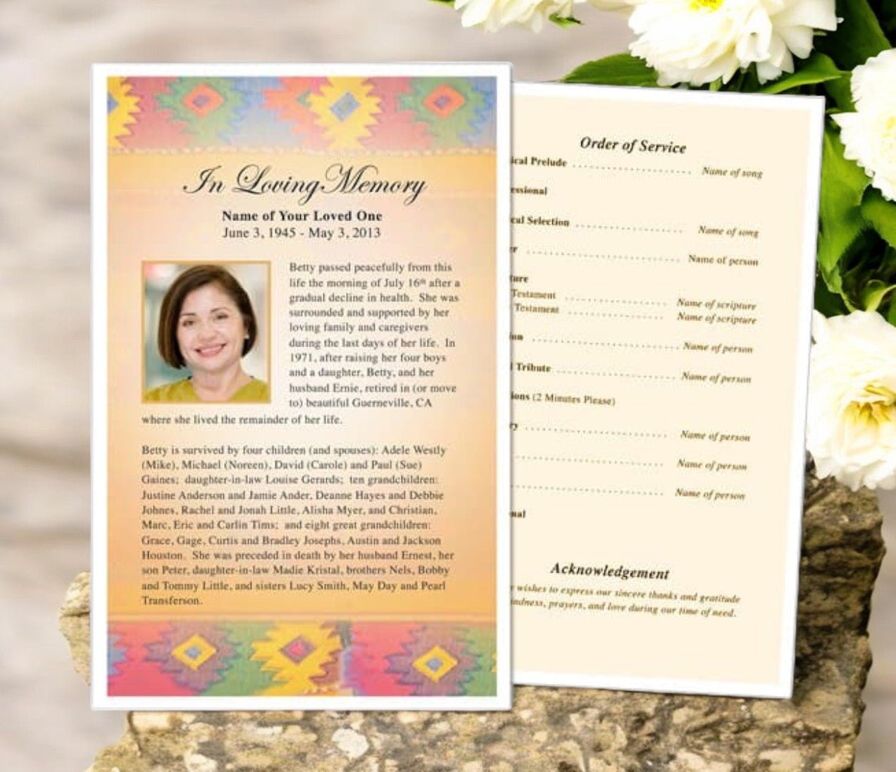 De Colores Funeral Flyer Template - The Funeral Program Site