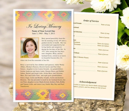 De Colores Funeral Flyer Template