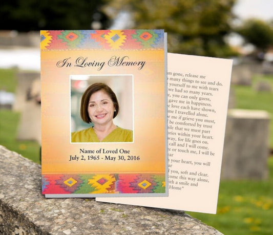 DeColores Small Memorial Card Template