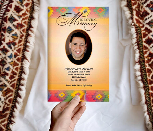 Decolores Funeral Program Template