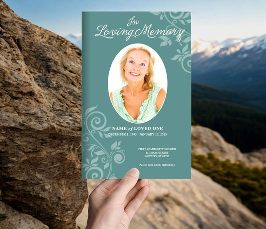 Decorative Funeral Program Template