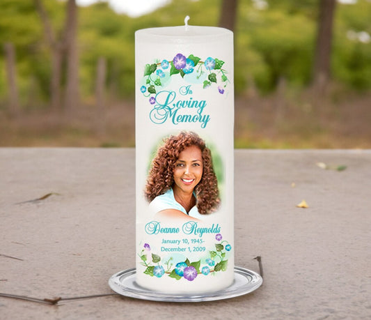 Dedication Personalized Wax Pillar Memorial Candle