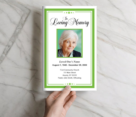 Dedication Funeral Program Template