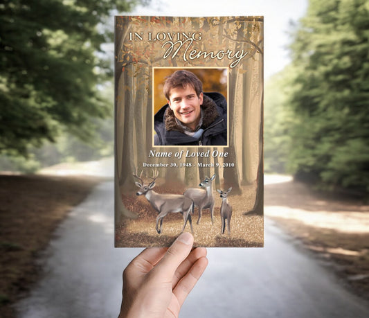 Deer Funeral Program Template