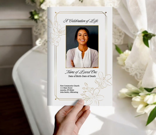 Delicate Online Funeral Program Template - The Funeral Program Site