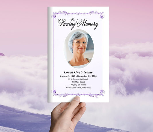 Delicate Funeral Program Template