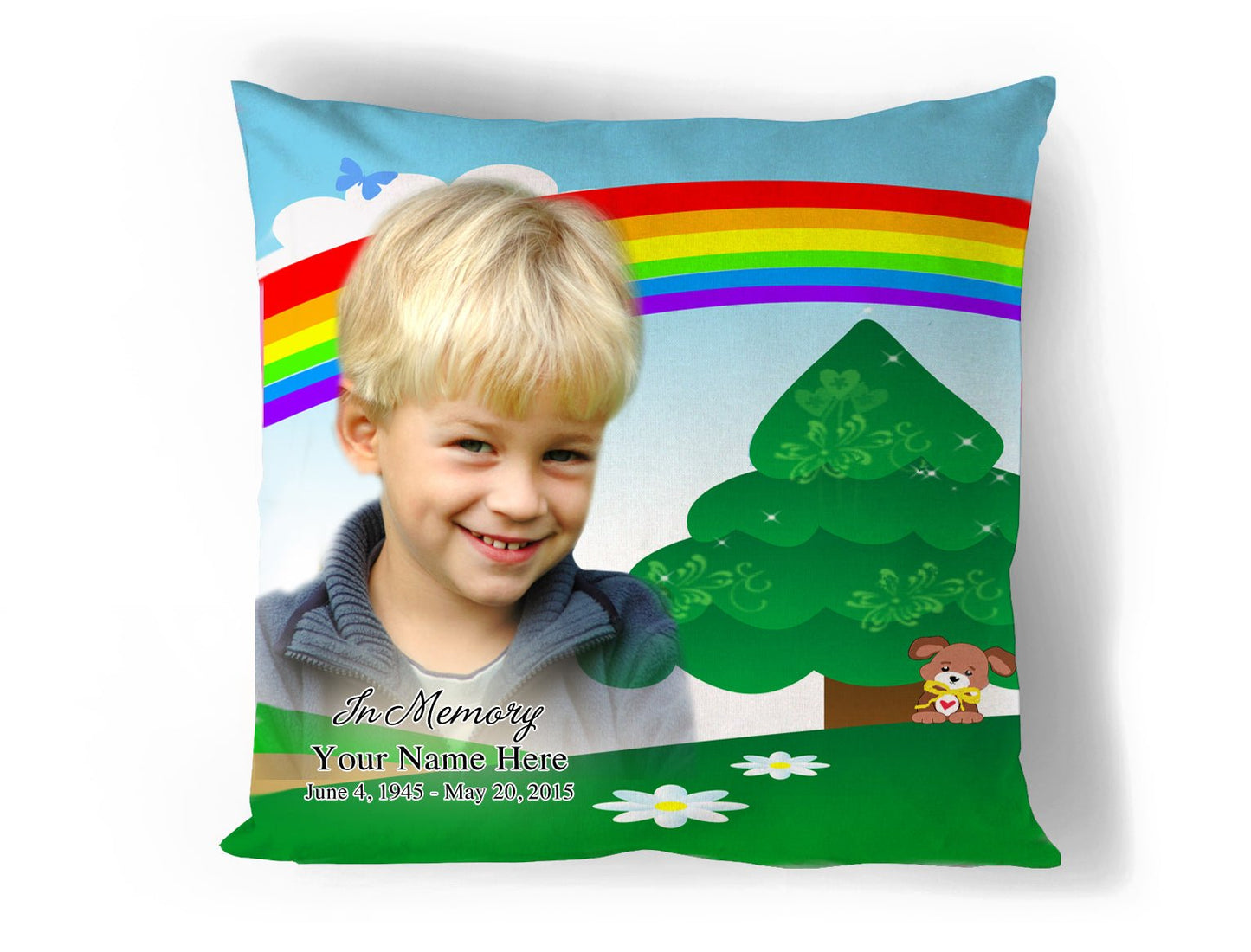 Delight In Loving Memory Memorial Pillow - The Funeral Program Site