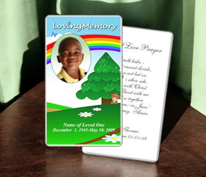 Delight Prayer Card Template - The Funeral Program Site