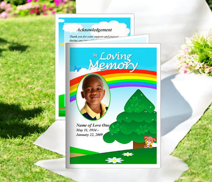 Delight Small Memorial Card Template