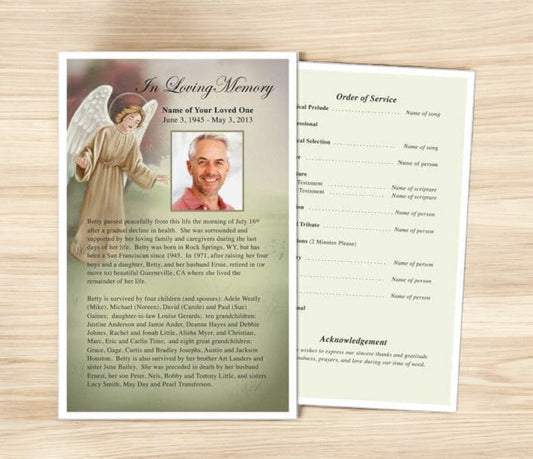 Delilah Funeral Flyer Template - The Funeral Program Site