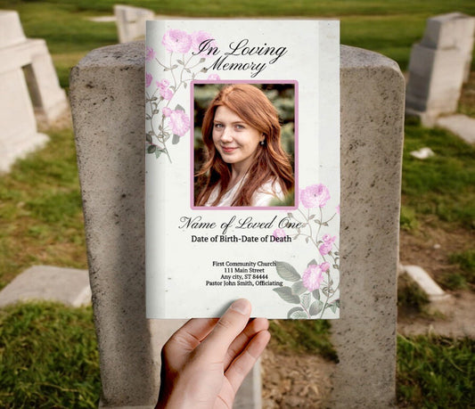 Delilah Online Funeral Program Template - The Funeral Program Site