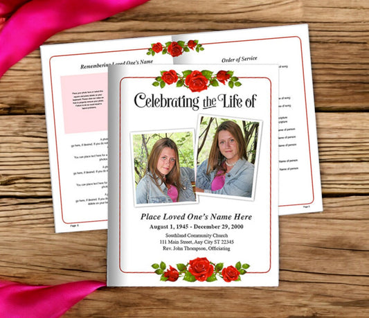 Desire Funeral Booklet Template