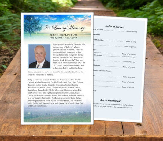 Destiny Funeral Flyer Template - The Funeral Program Site