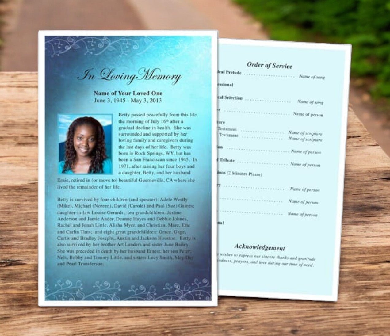 Devotion Funeral Flyer Template - The Funeral Program Site