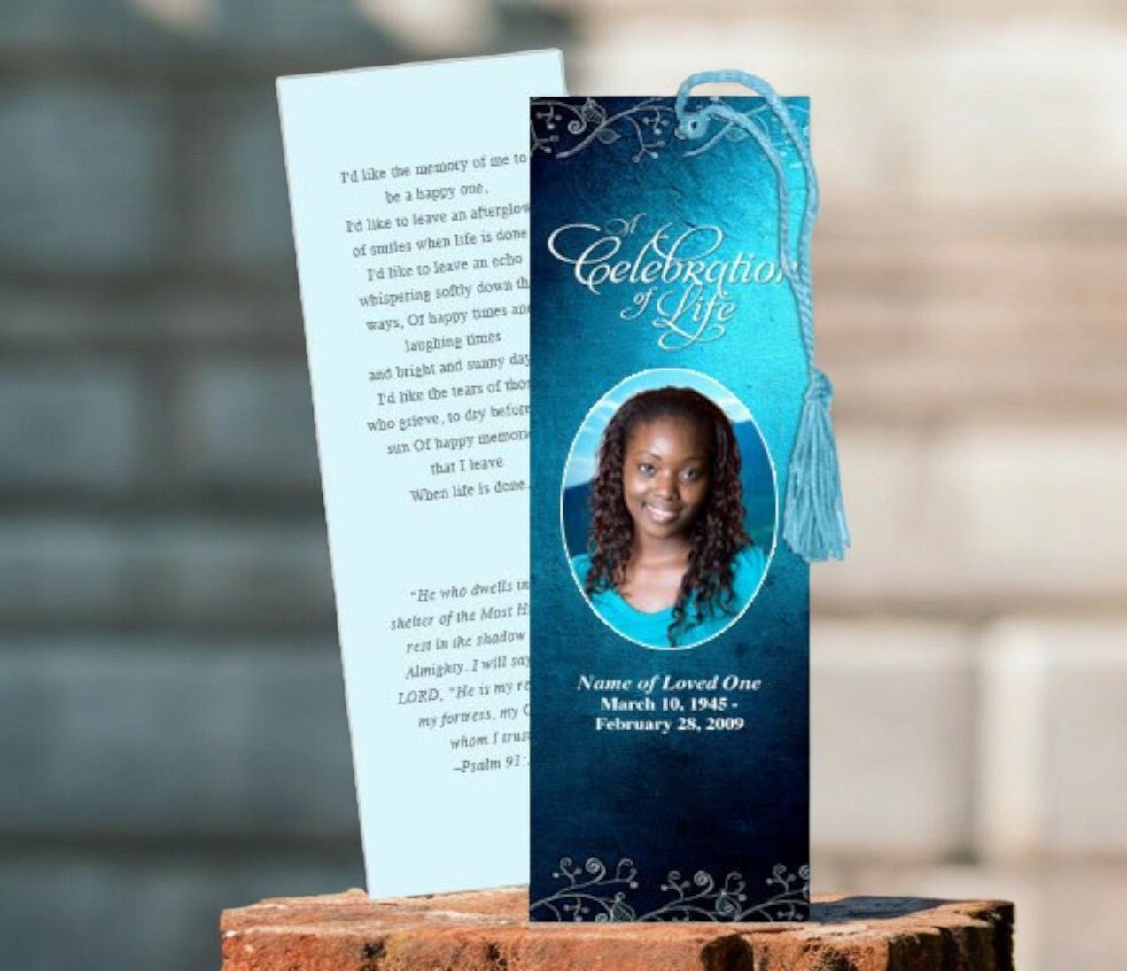 Devotion Memorial Bookmark Template - The Funeral Program Site