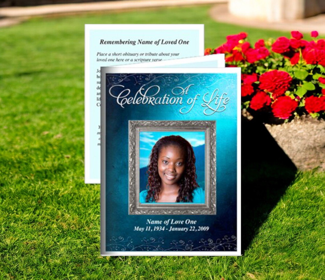 Devotion Small Memorial Card Template - The Funeral Program Site