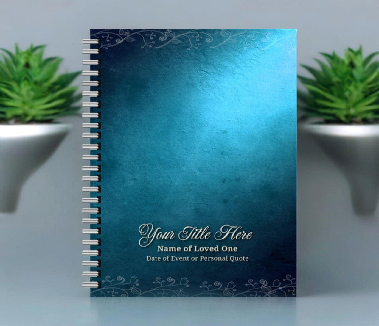 Devotion Spiral Wire Bind Memorial Funeral Guest Book