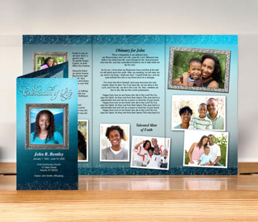 Devotion TriFold Funeral Brochure Template