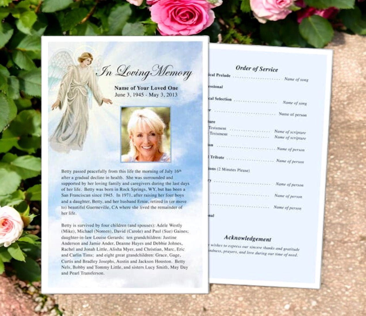 Devout Funeral Flyer Template - The Funeral Program Site