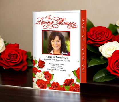 Diva 4-Sided Graduated Funeral Program Template